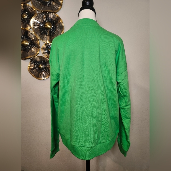 Urban Outfitters ZGY DENIM Oversized Sweatshirt Bright Green NWT Small - Picture 3 of 8